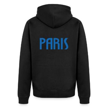 Paris - Veste à capuche bio Premium Unisexe - noir - Dos - Nico (187cm)