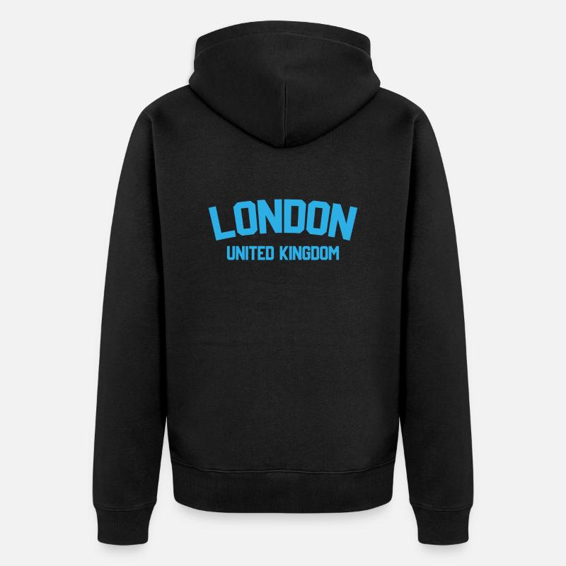 Londres, Royaume-Uni - Veste à capuche bio Premium Unisexe - noir