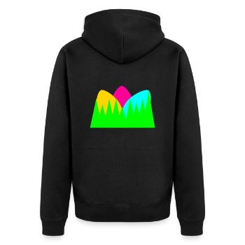 Bunte Ostereier - Unisex Premium Bio Zip Hoodie - Schwarz - Hinten - Nico (187cm)