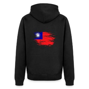 Drapeau de Taïwan - Veste à capuche bio Premium Unisexe - noir - Dos - Nico (187cm)