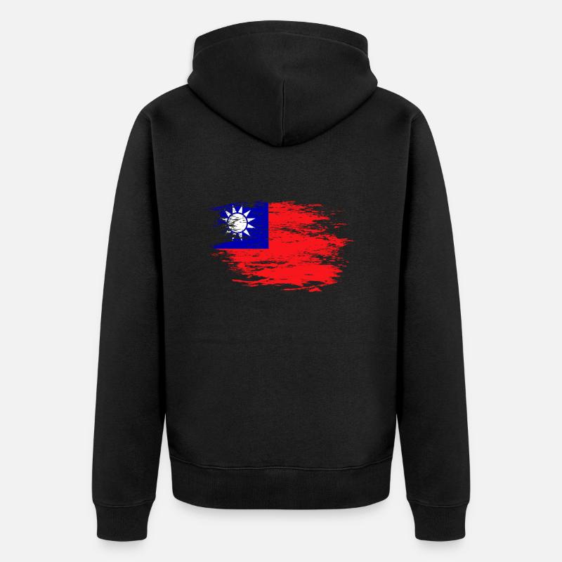 Drapeau de Taïwan - Veste à capuche bio Premium Unisexe - noir