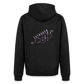 molécule d’œstrogène - Veste à capuche bio Premium Unisexe - noir - Dos - Nico (187cm)