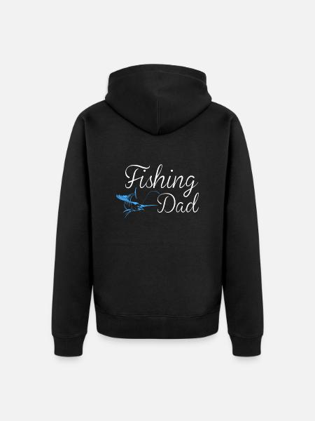 FISHING DAD - Unisex Premium Organic Zip Hoodie - black