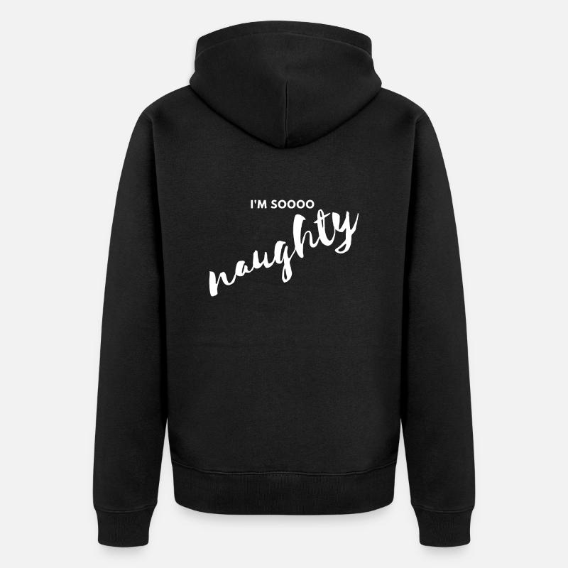 Ich bin so frech - Unisex Premium Bio Zip Hoodie - Schwarz