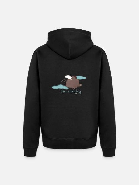 Ottilie for Peace - Unisex Premium Organic Zip Hoodie - black
