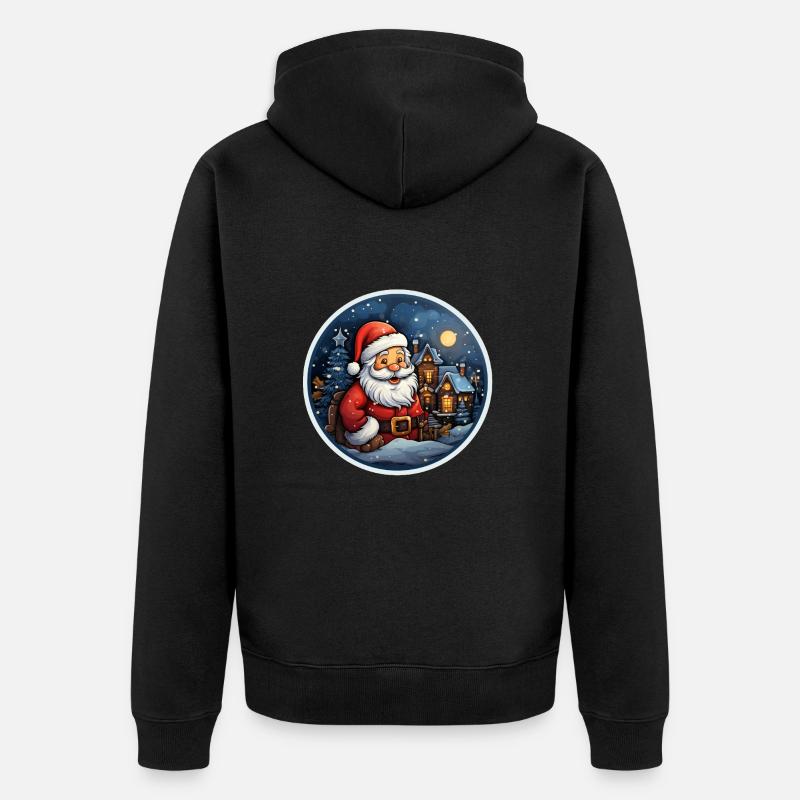 Père Noël - Veste à capuche bio Premium Unisexe - noir