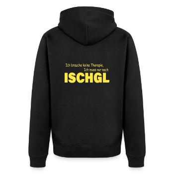 Thérapie ISCHGL - Veste à capuche bio Premium Unisexe - noir - Dos - Nico (187cm)