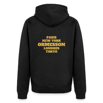 Ormesson Style - Unique streets, unique style. - Veste à capuche bio Premium Unisexe - noir - Dos - Nico (187cm)