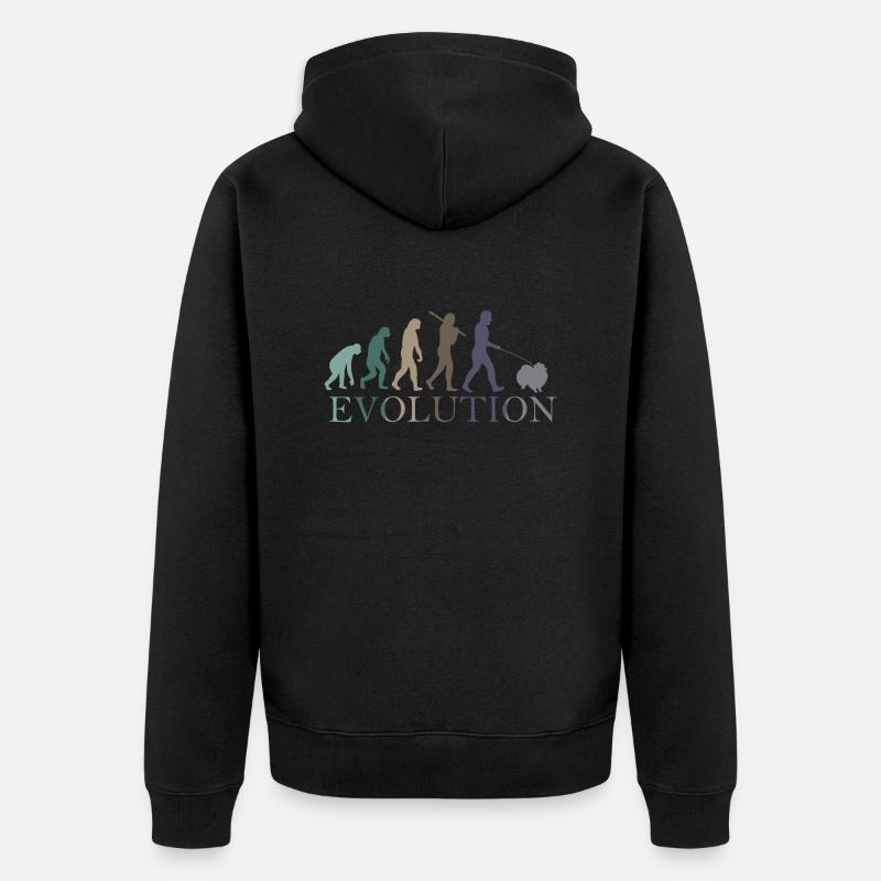 ÉVOLUTION POMÉRANIENNE - Veste à capuche bio Premium Unisexe - noir