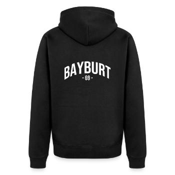 Bayburt 69 Türkei Turkiye Geschenk Bayburtlu TR - Unisex Premium Bio Zip Hoodie - Schwarz - Hinten - Nico (187cm)