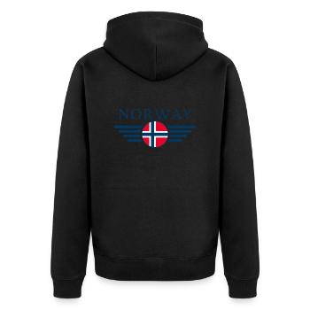 T-shirt de style norvégien - Veste à capuche bio Premium Unisexe - noir - Dos - Nico (187cm)