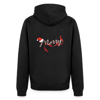 Joyeux - Veste à capuche bio Premium Unisexe - noir - Dos - Nico (187cm)