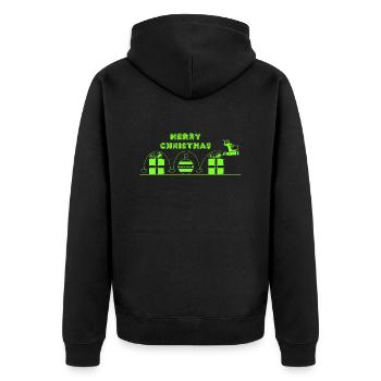 Weihnachtsmann, Videospiel - Unisex Premium Bio Zip Hoodie - Schwarz - Hinten - Nico (187cm)