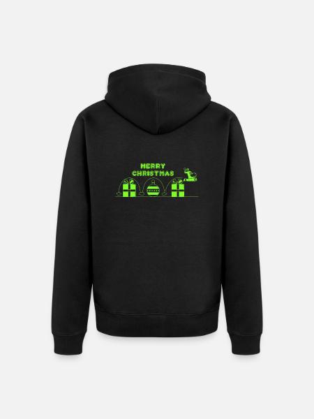 Weihnachtsmann, Videospiel - Unisex Premium Bio Zip Hoodie - Schwarz