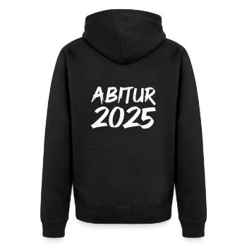 Abitur 2025 - Unisex Premium Organic Zip Hoodie - black - Back - Nico (187cm)