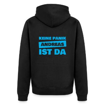 Prénom Andreas - Veste à capuche bio Premium Unisexe - noir - Dos - Nico (187cm)
