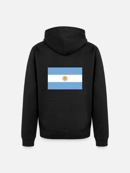 Argentina Argentina Flag Flag - Unisex Premium Organic Zip Hoodie - black