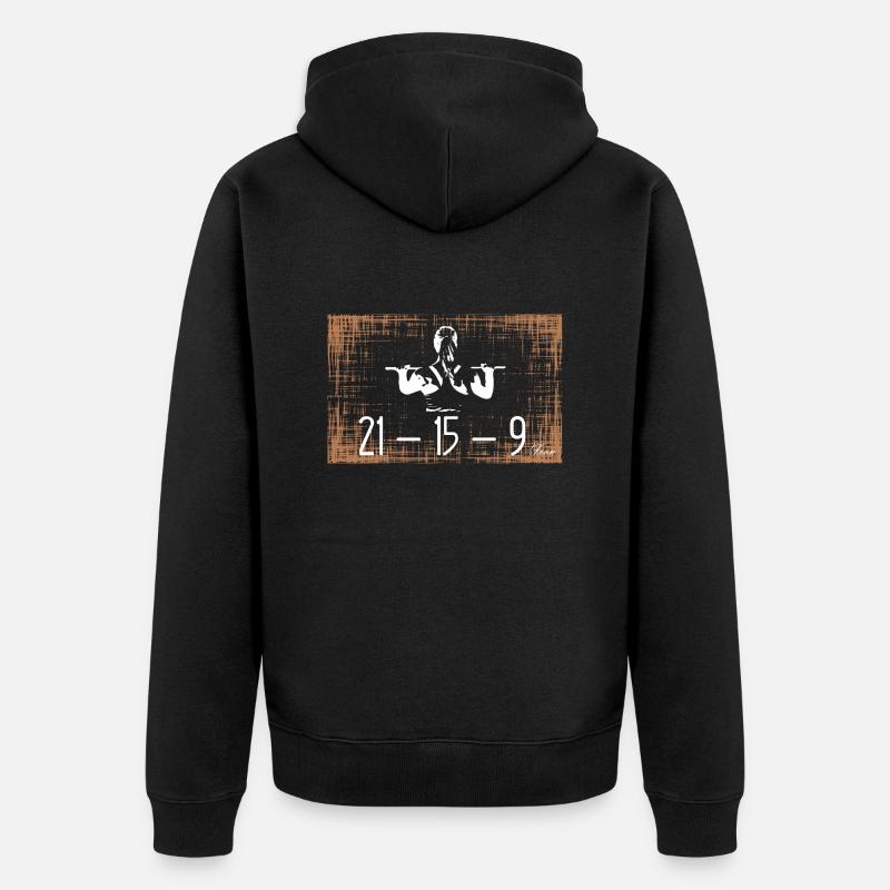Fran White - Unisex Premium Bio Zip Hoodie - Schwarz