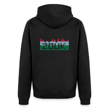 Create memories & T-Shirts zouk - Unisex Premium Organic Zip Hoodie - black - Back - Nico (187cm)