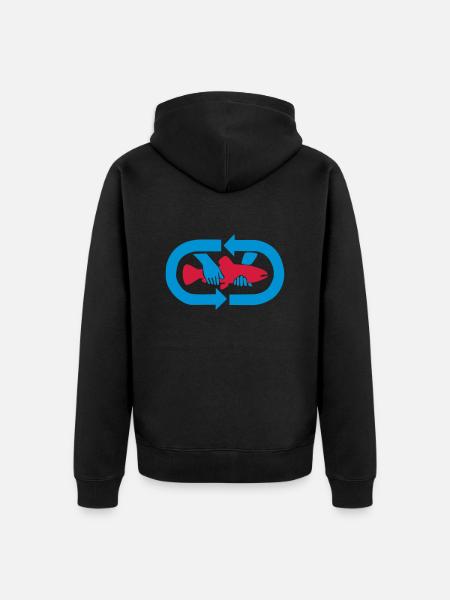 Catch & Release - Logo - Unisex Premium Bio Zip Hoodie - Schwarz