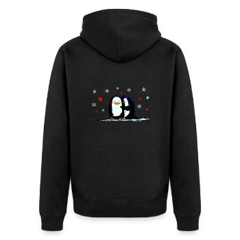 Amour de pingouin - Veste à capuche bio Premium Unisexe - noir - Dos - Nico (187cm)
