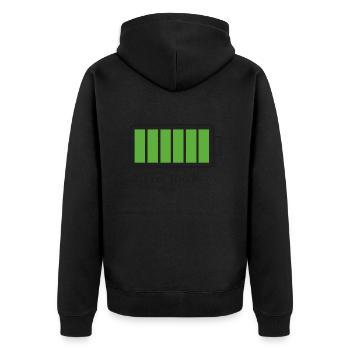 i'm 100 % - Veste à capuche bio Premium Unisexe - noir - Dos - Nico (187cm)