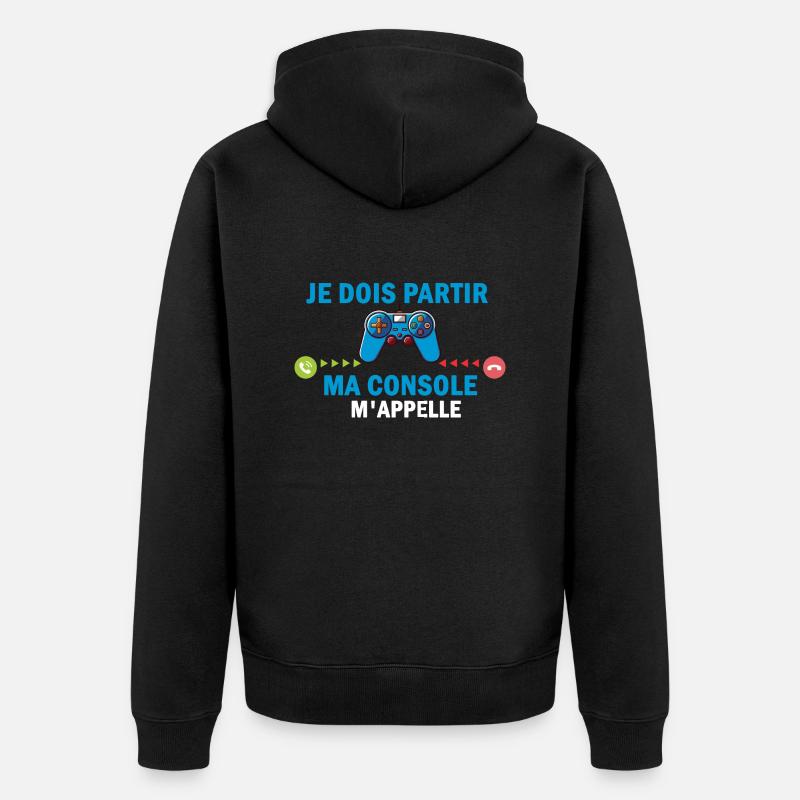 ma console m'appelle - Veste à capuche bio Premium Unisexe - noir
