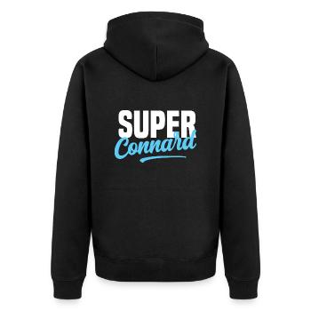 Super connard cadeau humour provoque homme - Veste à capuche bio Premium Unisexe - noir - Dos - Nico (187cm)