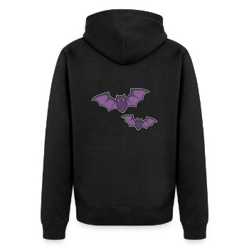 Les chauves-souris - Veste à capuche bio Premium Unisexe - noir - Dos - Nico (187cm)