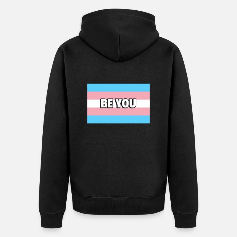 Fierté trans SOYEZ VOUS - Veste à capuche bio Premium Unisexe - noir