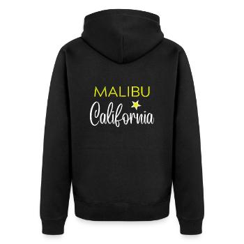 MALIBU California - Veste à capuche bio Premium Unisexe - noir - Dos - Nico (187cm)