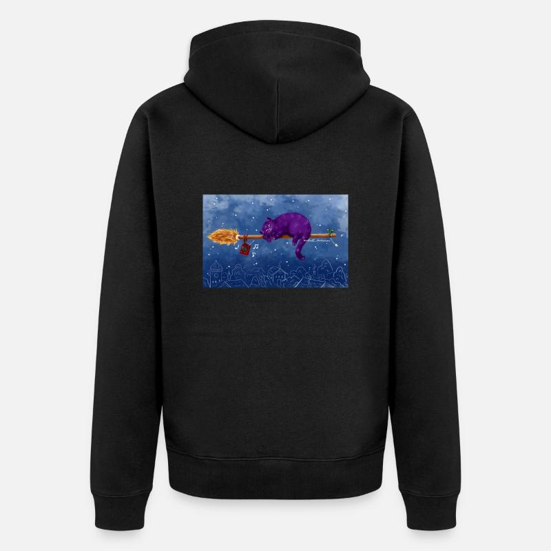 Chat volant - Veste à capuche bio Premium Unisexe - noir