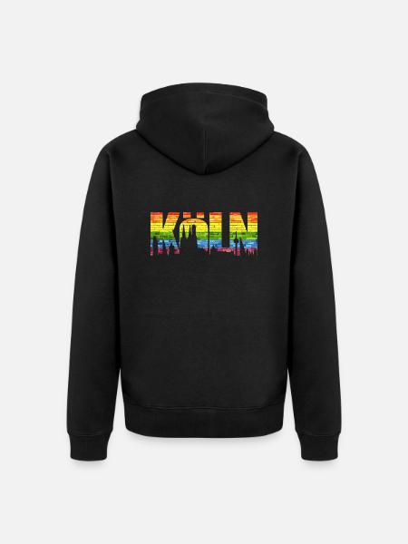 LGBT Cologne Pride - Unisex Premium Organic Zip Hoodie - black