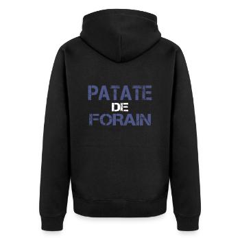 Patate de forain - Veste à capuche bio Premium Unisexe - noir - Dos - Nico (187cm)