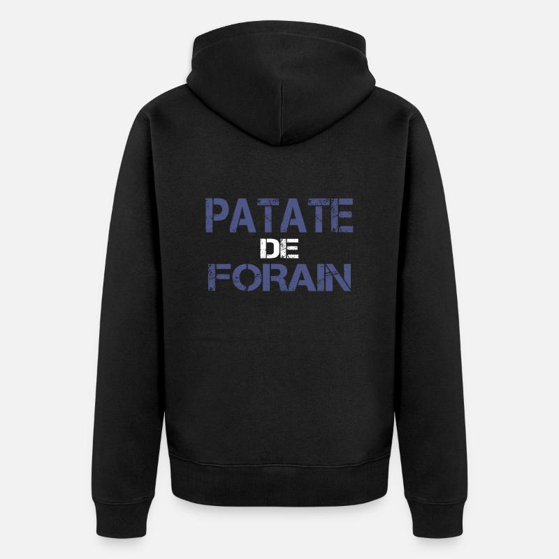Patate de forain - Veste à capuche bio Premium Unisexe - noir