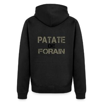 Patate de forain - Veste à capuche bio Premium Unisexe - noir - Dos - Nico (187cm)