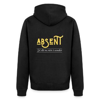 absent j'ai aidé ma mère à accoucher - Veste à capuche bio Premium Unisexe - noir - Dos - Nico (187cm)