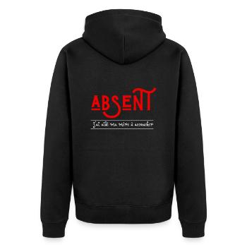 absent j'ai aidé ma mère à accoucher - Veste à capuche bio Premium Unisexe - noir - Dos - Nico (187cm)