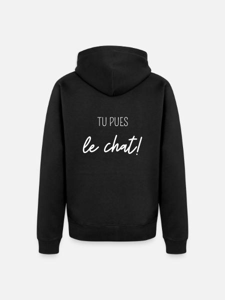 tu pues le chat - Veste à capuche bio Premium Unisexe - noir