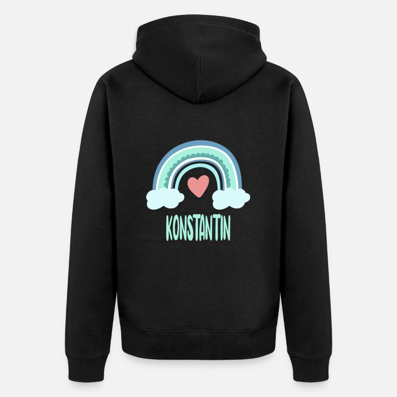 Konstantin Nom Rainbow Baby - Veste à capuche bio Premium Unisexe - noir