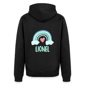 Lionel Nom Rainbow Baby - Veste à capuche bio Premium Unisexe - noir - Dos - Nico (187cm)