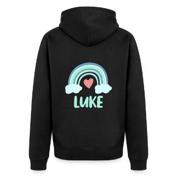Luke Nom Rainbow Baby - Veste à capuche bio Premium Unisexe - noir - Dos - Nico (187cm)