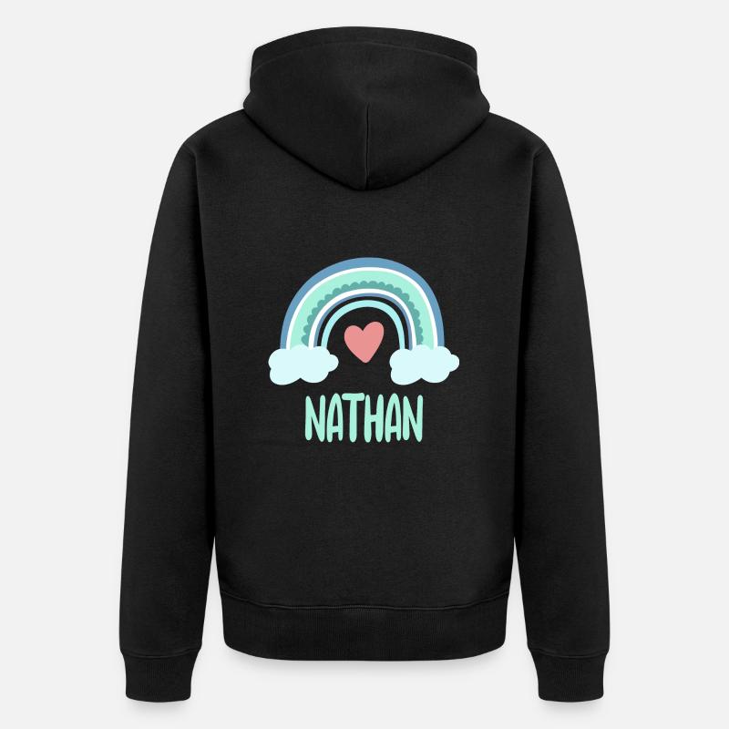 Nathan Nom Rainbow Baby - Veste à capuche bio Premium Unisexe - noir