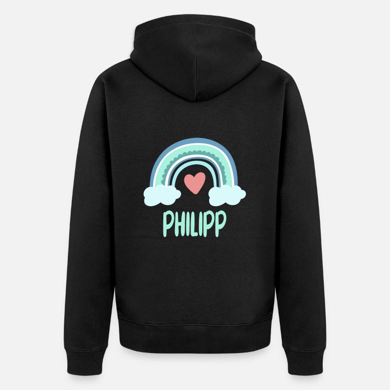 Phillip Nom Rainbow Baby - Veste à capuche bio Premium Unisexe - noir
