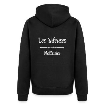 Les râleuses sont les meilleures - Veste à capuche bio Premium Unisexe - noir - Dos - Nico (187cm)