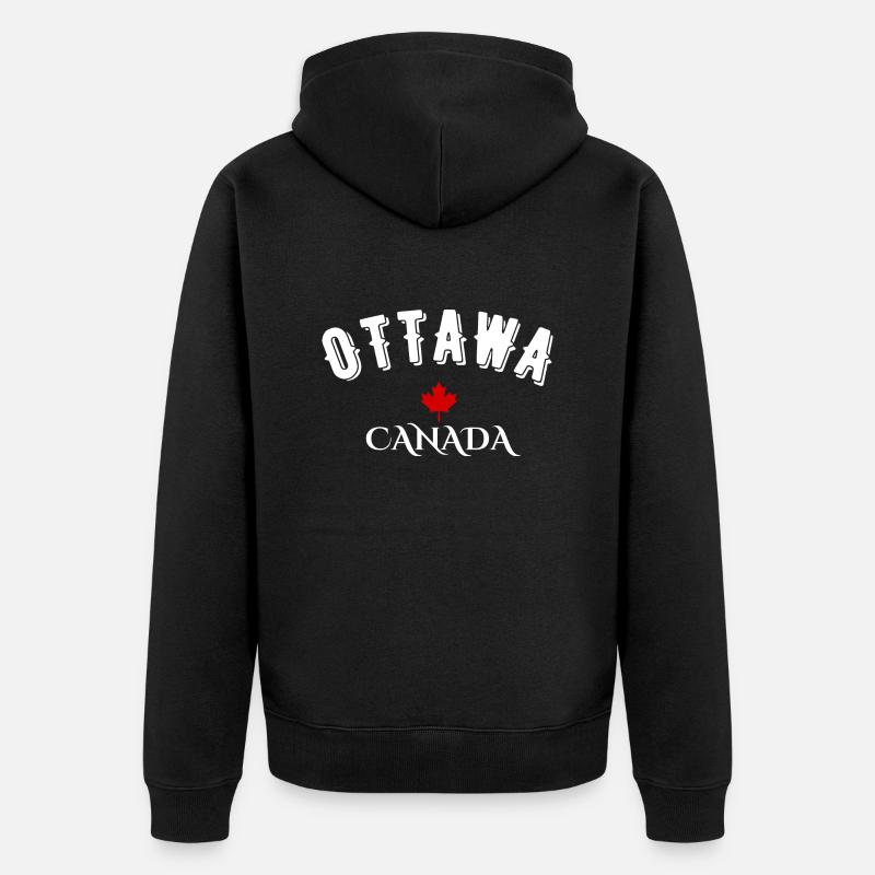 Ottawa canada - Veste à capuche bio Premium Unisexe - noir