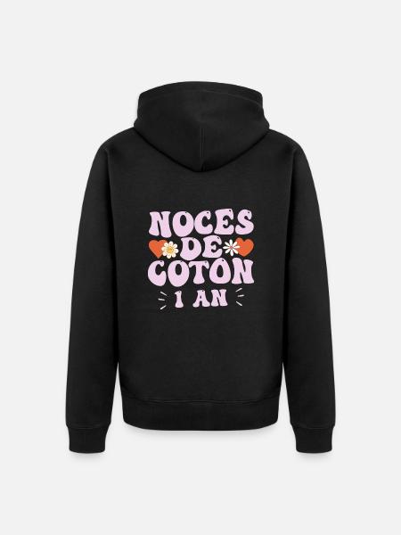 Noces de Coton - Veste à capuche bio Premium Unisexe - noir