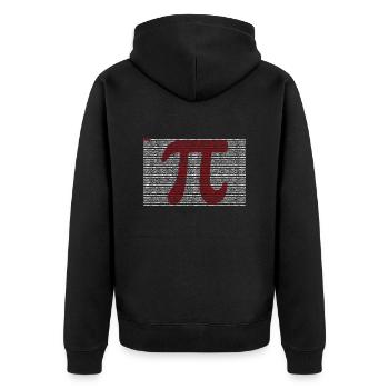 Pi T-Shirt 3,14 Pi Numéro Symbole Math Science - Veste à capuche bio Premium Unisexe - noir - Dos - Nico (187cm)