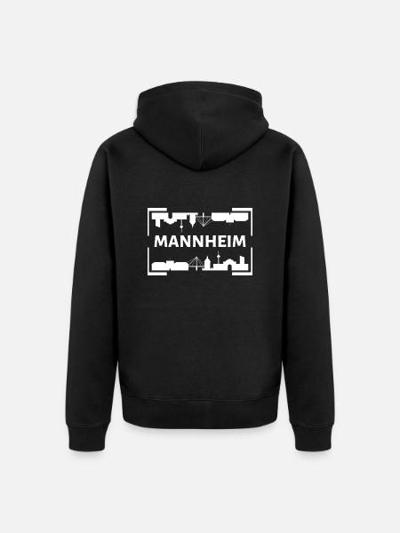 Mannheim Monnem Mannheimat - Unisex Premium Bio Zip Hoodie - Schwarz