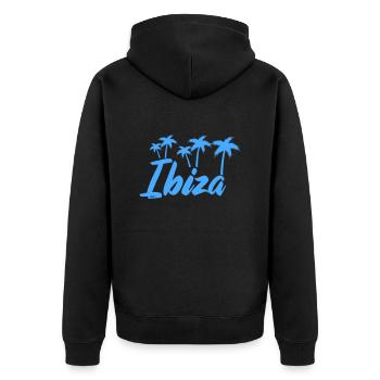 Ibiza - Veste à capuche bio Premium Unisexe - noir - Dos - Nico (187cm)